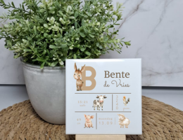 geboorte tegeltje boerderij dieren